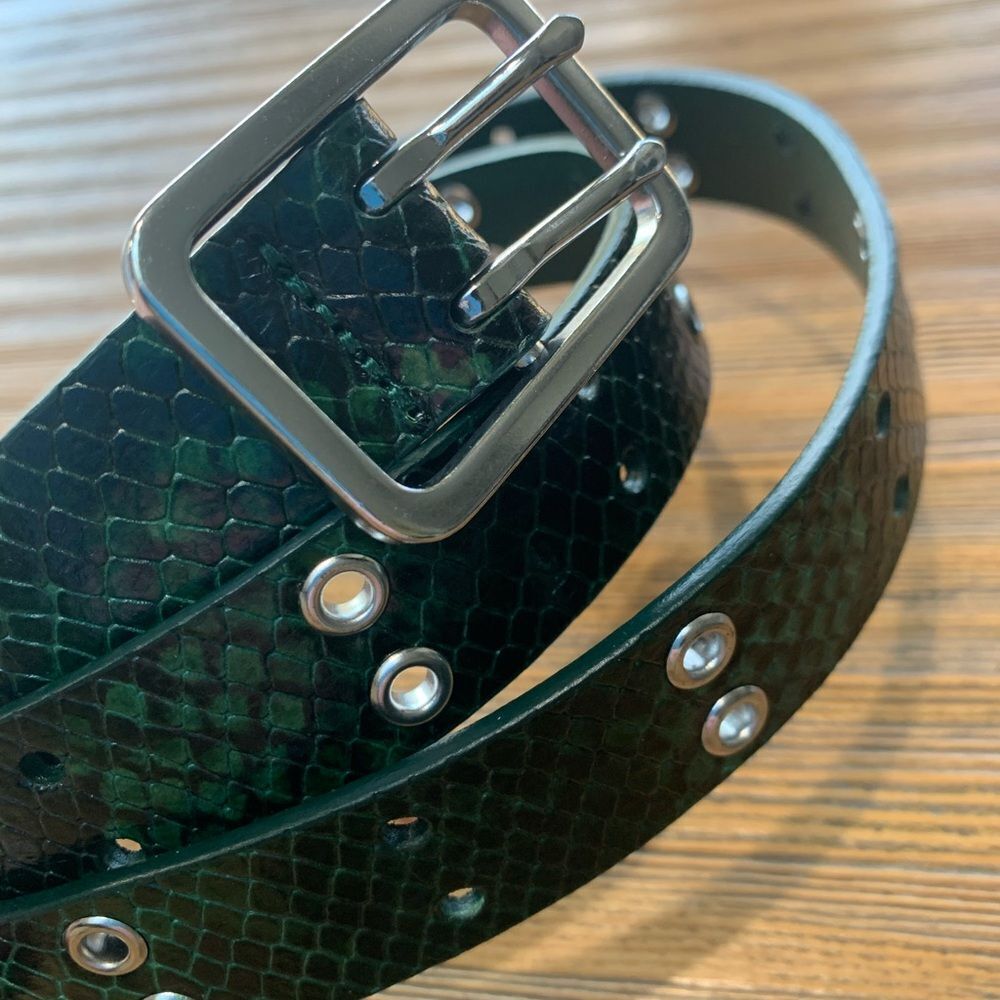 J. Crew Green Reptile Textured Accessory - Picture 1 of 12